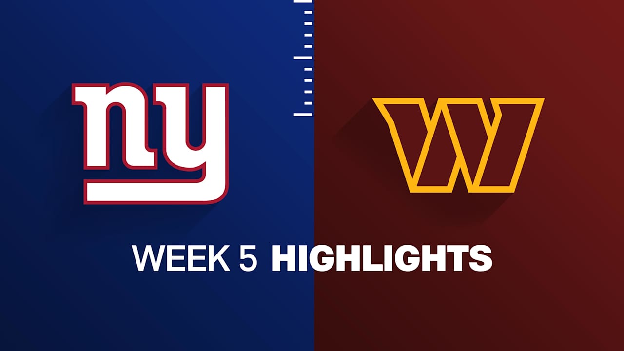 Giants vs. Commanders highlights | Week 5 video thumbnail