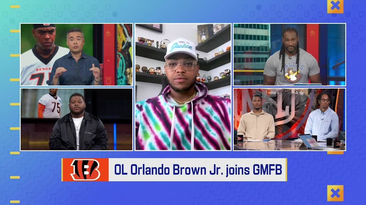 Orlando Brown Jr. wakes up with ‘GMFB’ and discusses facing T.J. Watt, Myles Garrett