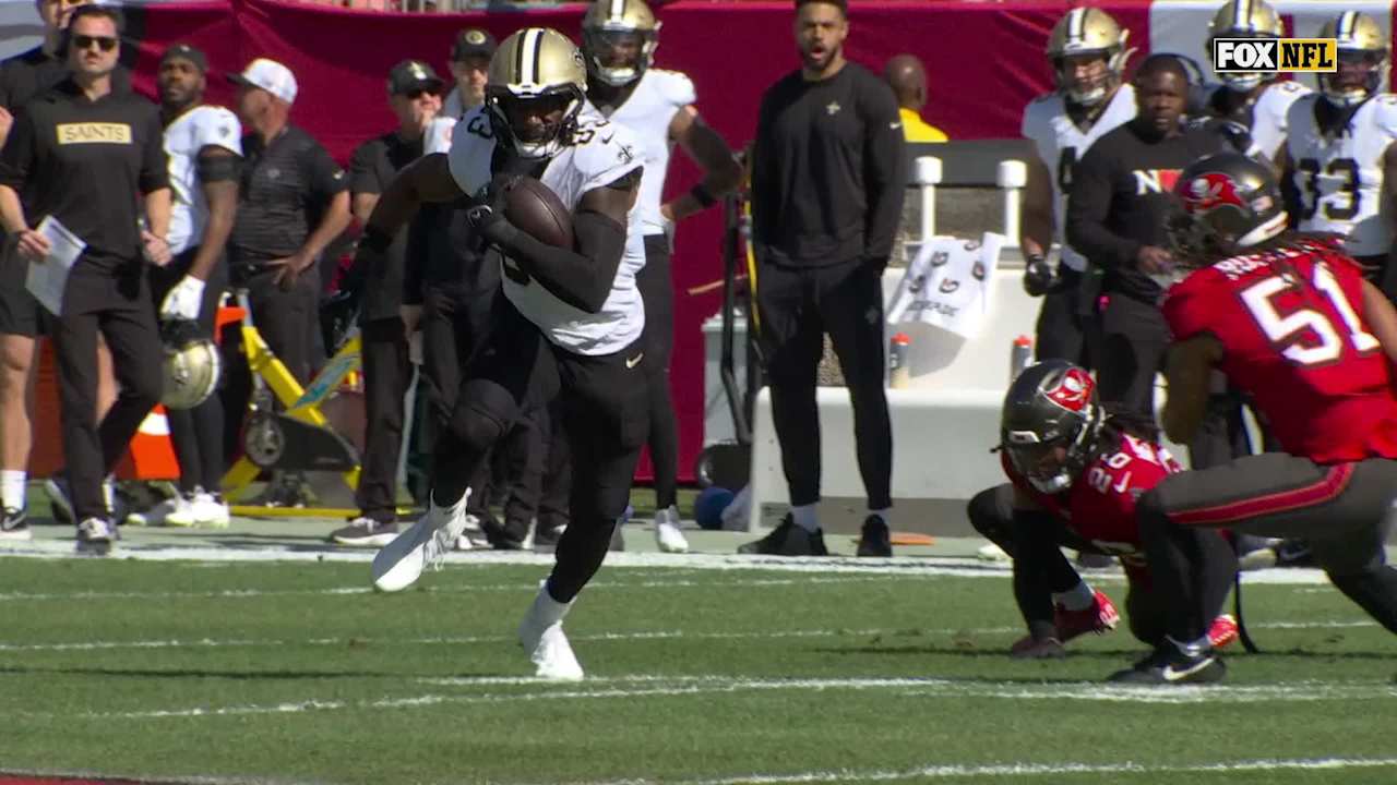 New Orleans Saints quarterback Spencer Rattler's 19-yard connection ...