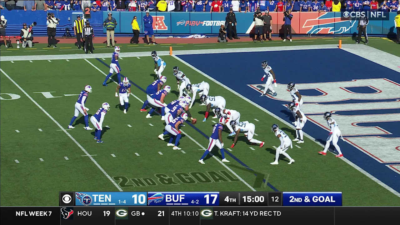 Buffalo Bills running back Ty Johnson crosses goal line for TD to ...