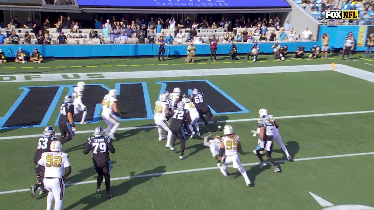 Carolina Panthers running back Rico Dowdle's sixth touchdown of 2025 ...