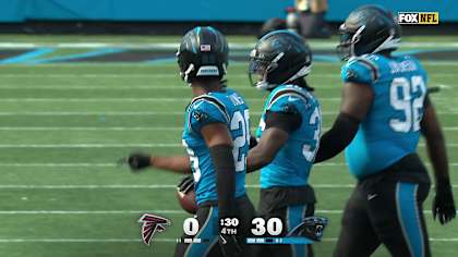 NFL Carolina Panthers team celebration after victory