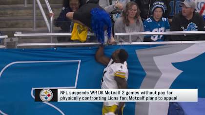 Pittsburgh Steelers wide receiver DK Metcalf suspended 2 games without pay  for physically confronting Detroit Lions fan | 'NFL GameDay Kickoff'