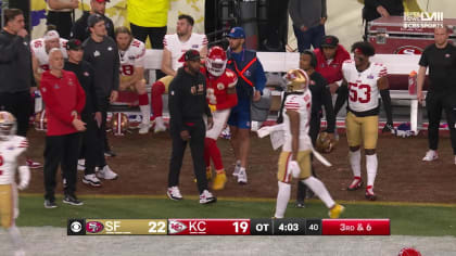 Kansas City Chiefs quarterback Patrick Mahomes connects with Rashee Rice  for chain-moving 13-yard catch and run in overtime