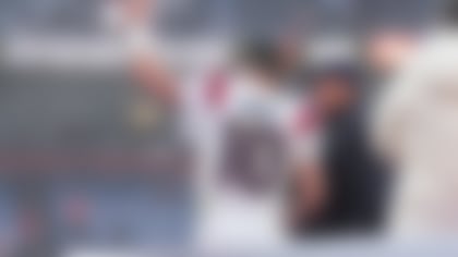 New England Patriots quarterback Drake Maye (10) celebrates the win post game against the Denver Broncos during the AFC Championship NFL football game, Sunday, Jan. 25, 2026 in Denver. (AP Photo/Bart Young)