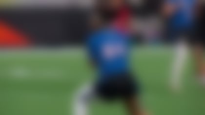 Taylor Jenkins does a 360 into the end zone following TD pass from Throckmorton