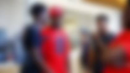 An image from the June 5th, 2025 Coach's Cuts at the Covenant House in Houston, TX.