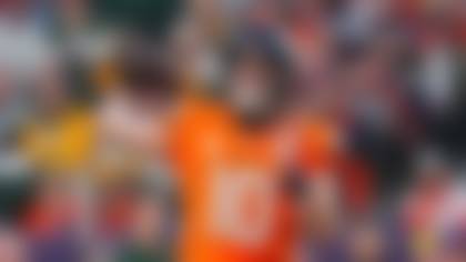 Denver Broncos' Bo Nix throws during the second half of an NFL football game against the Green Bay Packers Sunday, Dec. 14, 2025, in Denver. (AP Photo/Jack Dempsey)