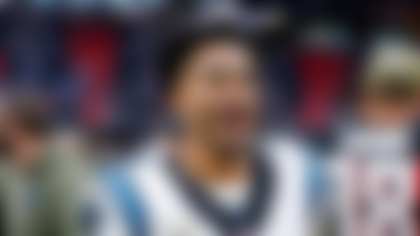 Carolina Panthers quarterback Bryce Young (9) celebrates after an NFL football game against the Atlanta Falcons, Sunday, Nov. 16, 2025, in Atlanta. (Kara Durrette via AP)