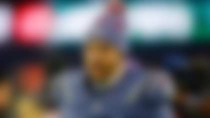 New England Patriots place kicker Andy Borregales (36) reacts after defeating the New York Jets in an NFL football game, Thursday, Nov. 13, 2025, in Foxborough, Mass. (AP Photo/Greg M. Cooper)