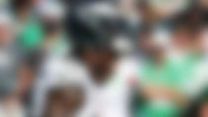 Philadelphia Eagles wide receiver AJ. Brown looks on between plays during the second half of an NFL football game against the Los Angeles Rams, Sunday, Sept. 21, 2025, in Philadelphia. (AP Photo/Terrance Williams)