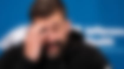 Philadelphia Eagles head coach Nick Sirianni speaks during a news conference after an NFL wild-card playoff football game against the San Francisco 49ers on Sunday, Jan. 11, 2026, in Philadelphia. (AP Photo/Chris Szagola)