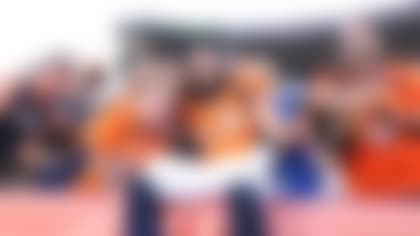 Denver Broncos linebacker Alex Singleton (49) and his family after an NFL game against the Houston Texans on Sunday, September 18, 2022 at Empower Field at Mile High in Denver, Colorado.
Photo by Gabriel Christus/Denver Broncos