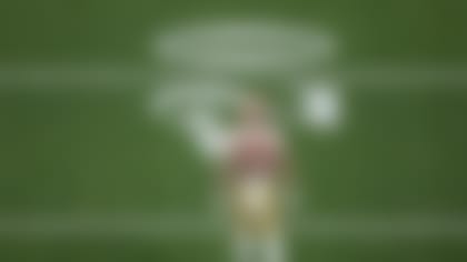 San Francisco 49ers running back Christian McCaffrey (23) walks between plays during the NFL Super Bowl 58 football game against the Kansas City Chiefs, Sunday, Feb. 11, 2024, in Las Vegas. The Chiefs won 25-22 in overtime to win Super Bowl LVIII. (Aaron M. Sprecher via AP)