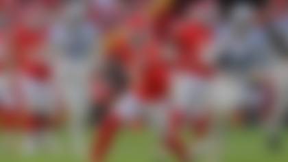 Kansas City Chiefs wide receiver Rashee Rice (4) runs up field after catching a pass during an NFL football game against the Indianapolis Colts Sunday, Nov. 23, 2025, in Kansas City, Mo. (AP Photo/Peter Aiken)