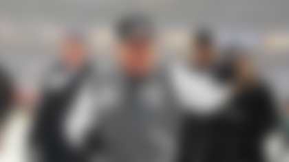 New England Patriots owner Robert Kraft celebrates the win post game against the Denver Broncos during the AFC Championship NFL football game, Sunday, Jan. 25, 2026 in Denver. (AP Photo/Bart Young)