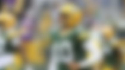 Green Bay Packers quarterback Jordan Love (10) during warm-ups before a regular season NFL football game against the Minnesota Vikings at Lambeau Field on Sunday, Oct. 29, 2023, in Green Bay, Wis. (Matthew Becker via AP)