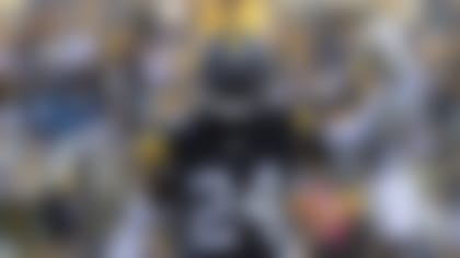 Pittsburgh Steelers cornerback Joey Porter Jr. (24) gestures to the crowd during an NFL football game, Sunday, Nov. 12, 2023, in Pittsburgh. (AP Photo/Matt Durisko)