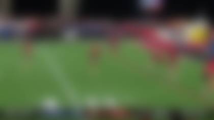 Ariana Key sneaks into the end zone for an extra point