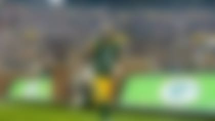 Green Bay Packers defensive end Micah Parsons (1) takes the field prior to an NFL football game against the Chicago Bears on Sunday, Dec. 7, 2025 in Green Bay, Wis. (Todd Rosenberg via AP)