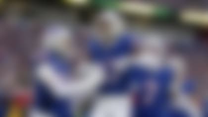 Buffalo Bills cornerback Christian Benford (47) celebrates after a turnover during an NFL football game, Sunday, Dec. 31, 2023, in Orchard Park, NY. (AP Photo/Matt Durisko)