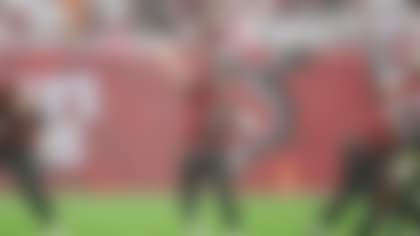 Tampa Bay Buccaneers quarterback Baker Mayfield (6) passes against the New Orleans Saints in the second half of an NFL football game, Sunday, Dec. 7, 2025, in Tampa, Fla. (AP Photo/Jason Behnken)