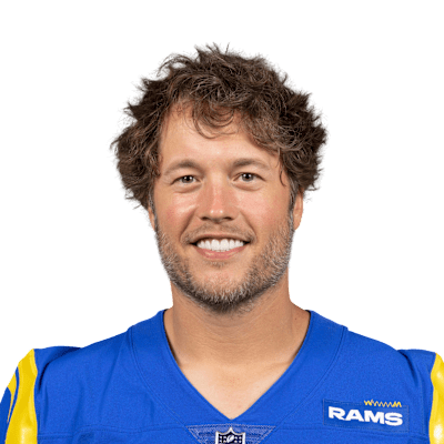 Quarterback Matthew Stafford in a Los Angeles Rams uniform