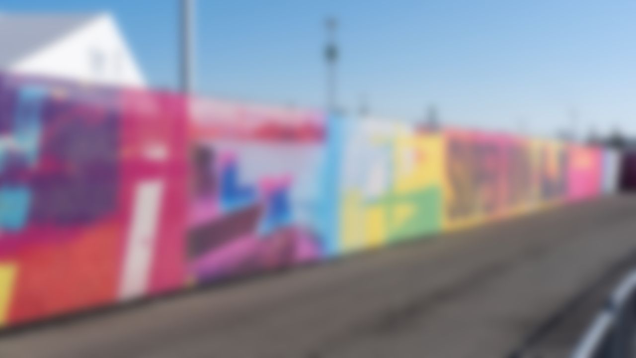 Golden Gate Promenade image used as fence wrap around Levi's Stadium.