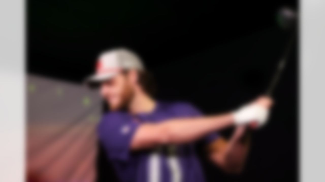 Baltimore Ravens punter Jordan Stout (11) participates during the 2026 Pro Bowl Skills Challenge on Sunday, February 1, 2026 in San Francisco.