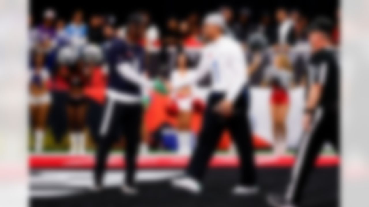 Philadelphia Eagles quarterback Jalen Hurts (1) celebrates after a play during the 2026 Pro Bowl Game on Tuesday, February 3, 2026 in San Francisco, California.