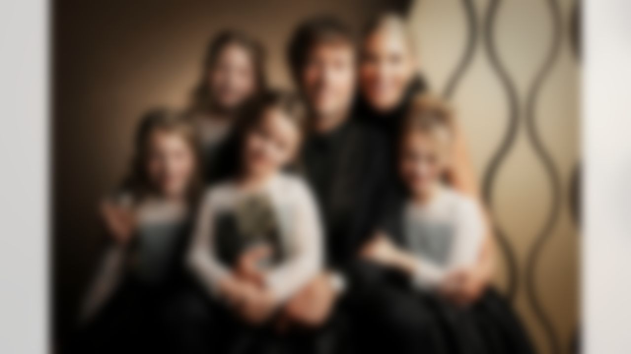 Most Valuable Player Los Angeles Rams quarterback Matthew Stafford (9) poses for a portrait with his family during the NFL Honors awards show on Thursday, February 5, 2026 in San Francisco.