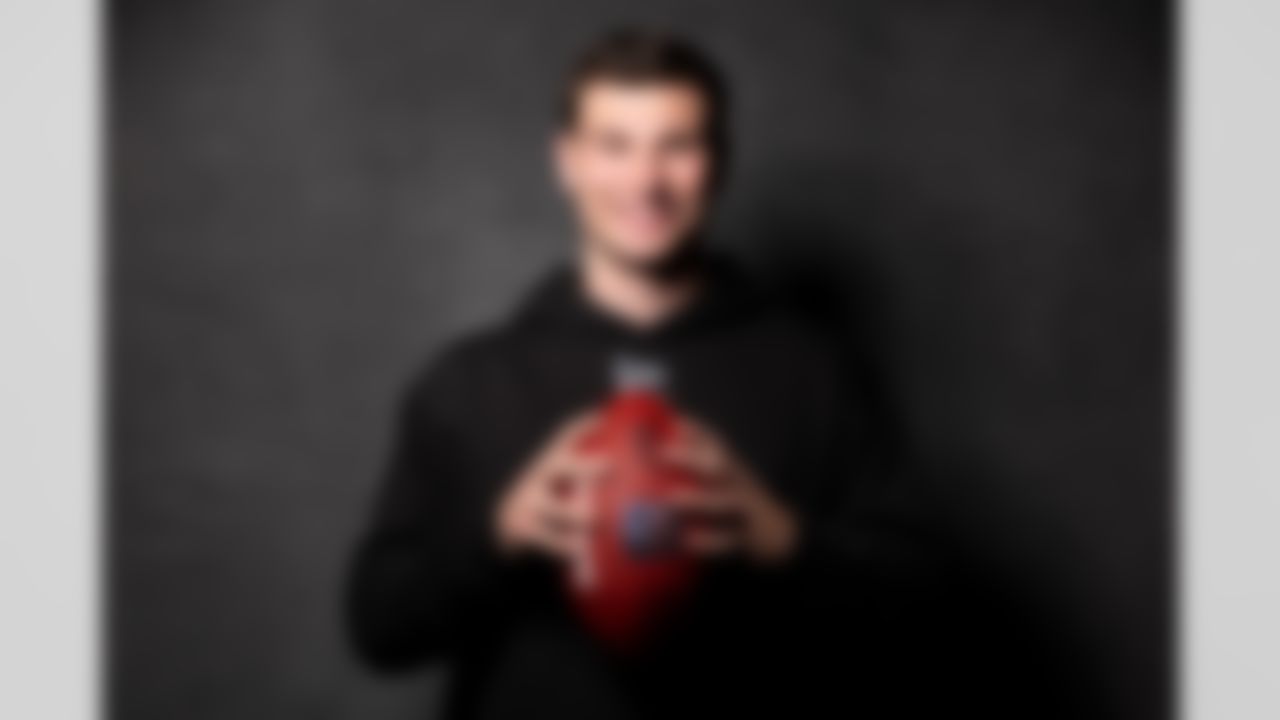 Indiana quarterback Fernando Mendoza (11) poses for a portrait during the 2026 NFL Scouting Combine on Thursday, February 26, 2026 in Indianapolis, Indiana.