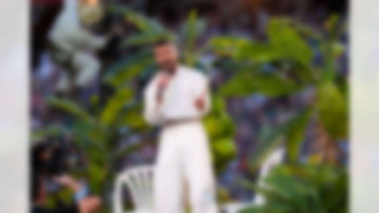 Ricky Martin performs during halftime of the NFL Super Bowl LX football game between the Seattle Seahawks and the New England Patriots on Sunday, February 8, 2026 in Santa Clara, Calif.