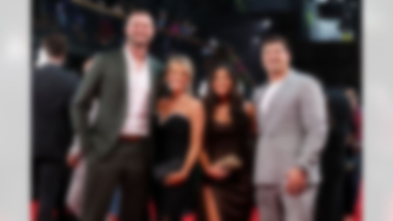 Jacksonville Jaguars punter Logan Cooke (9) and long snapper Ross Matiscik (46) pose for a photo on the red carpet prior to the NFL Honors awards show on Thursday, February 5, 2026 in San Francisco, California.