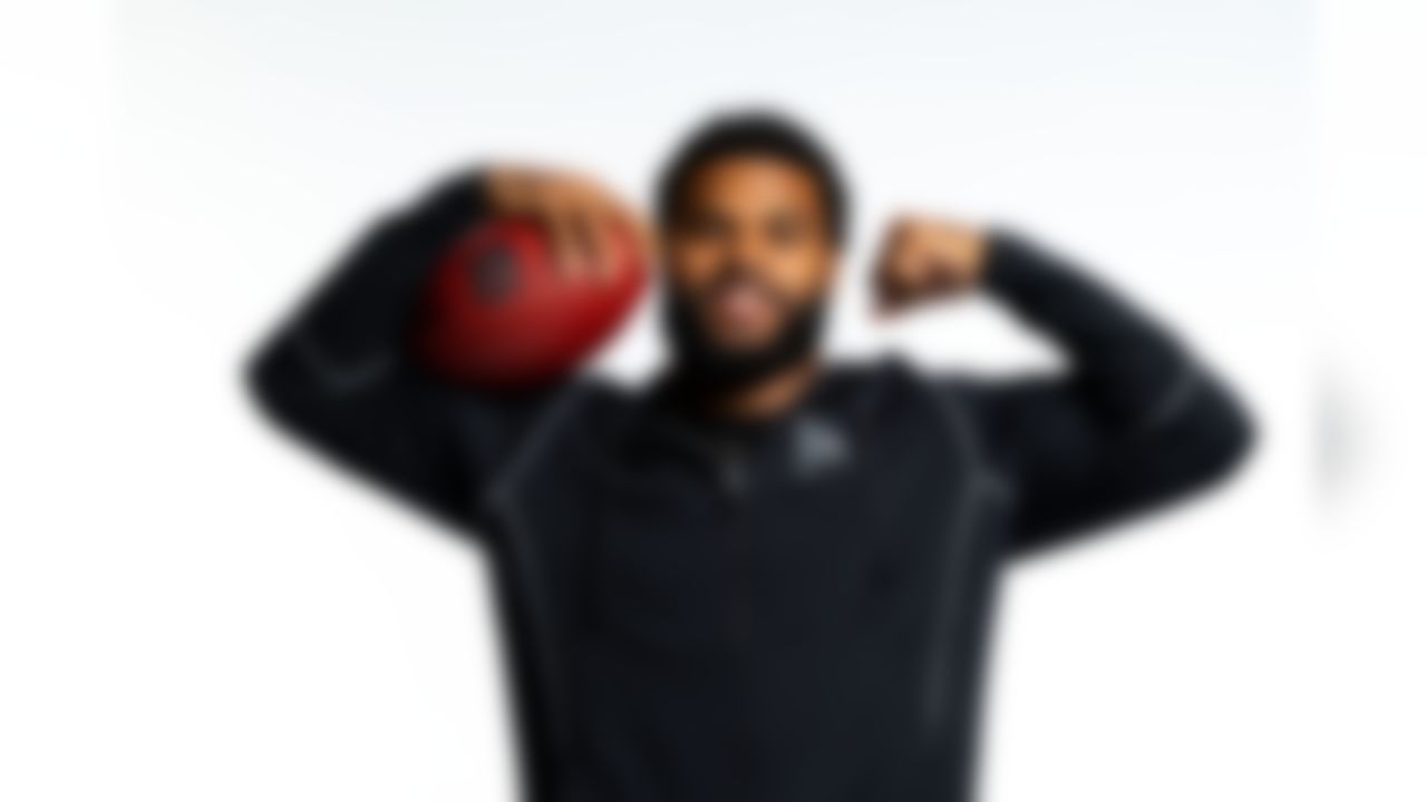 Miami defensive lineman Akheem Mesidor (51) poses for a portrait during the 2026 NFL Scouting Combine on Wednesday, February 25, 2026 in Indianapolis, Indiana.