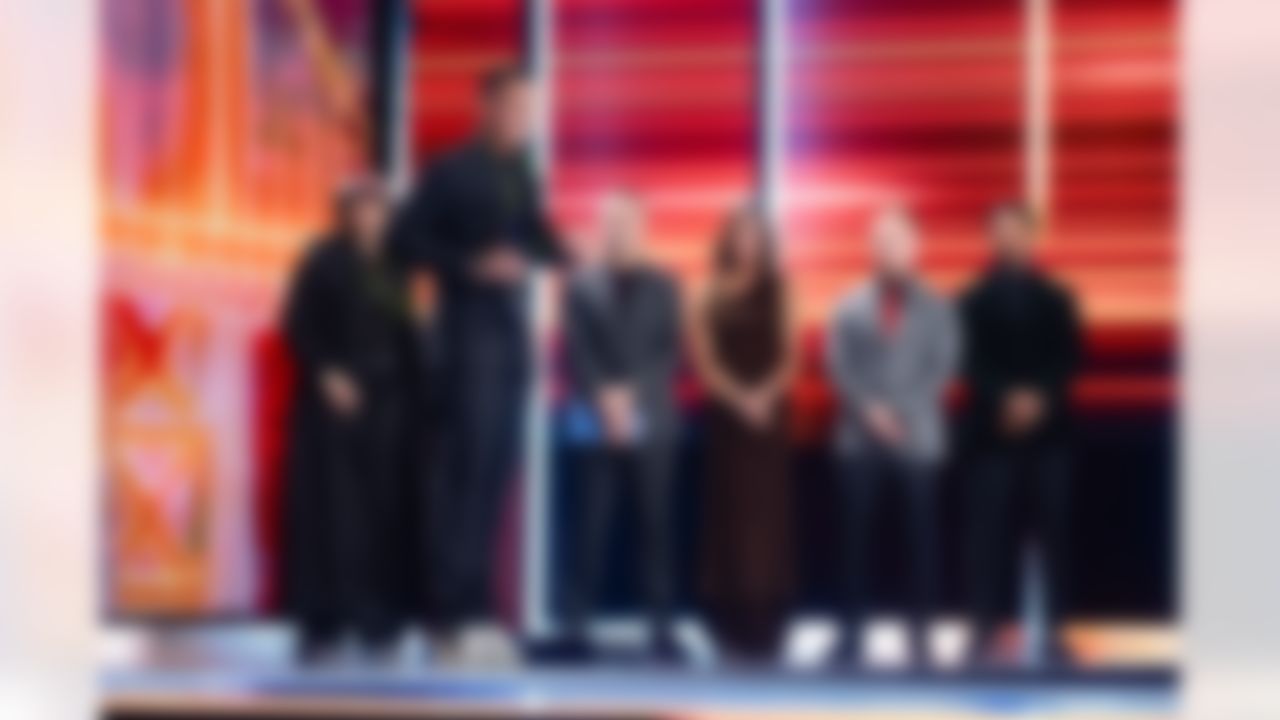 Carolina Panthers wide receiver Tetairoa McMillan (4) wins Offensive Rookie of the Year during the NFL Honors awards show on Thursday, February 5, 2026 in San Francisco, California.