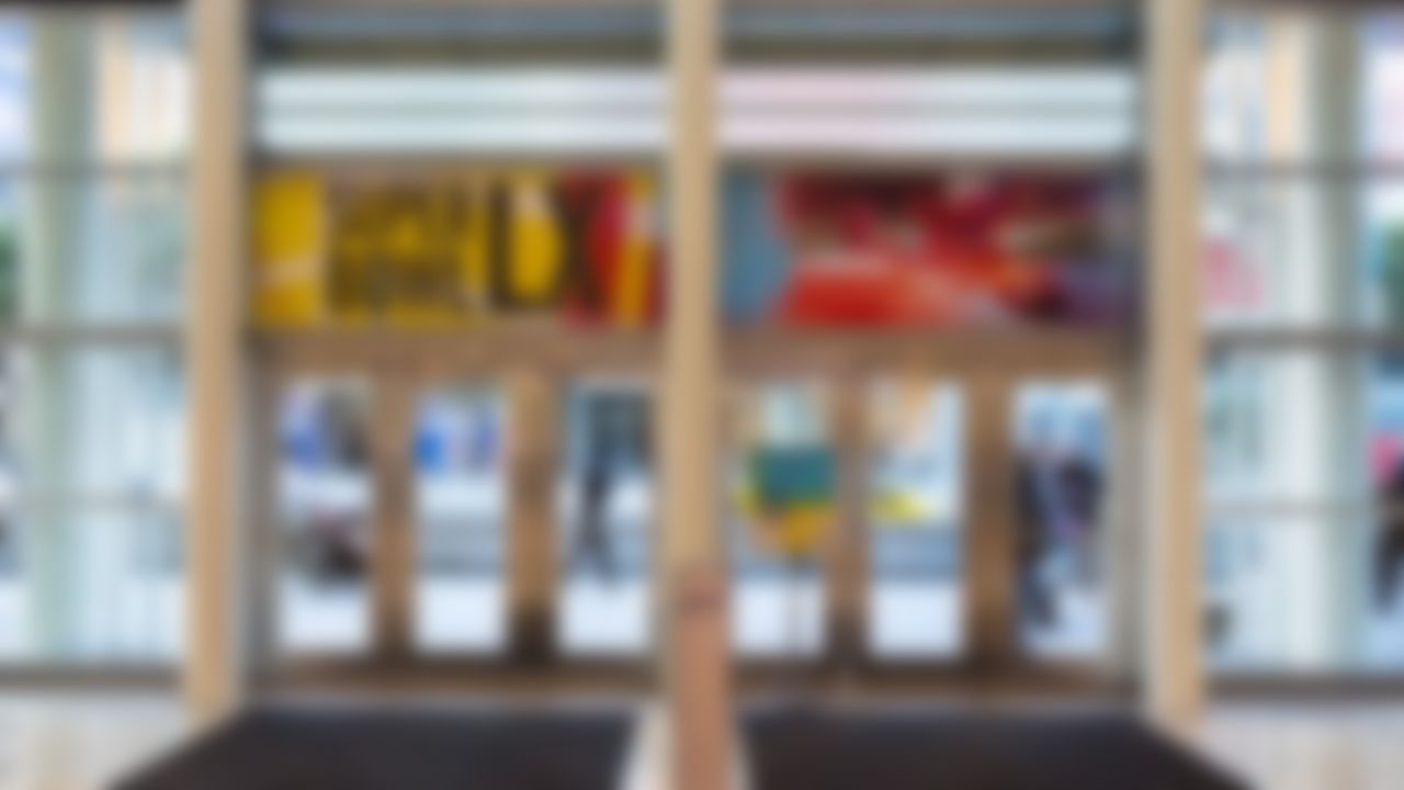Levi's Stadium interior image used as decor within the Media Center.