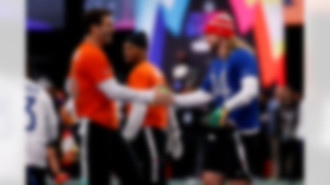 Indianapolis Colts tight end Tyler Warren (84) celebrates after a 2 point conversion during the 2026 Pro Bowl Game on Tuesday, February 3, 2026 in San Francisco, California.