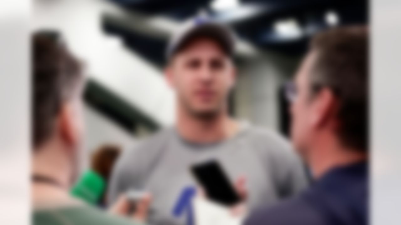 Detroit Lions quarterback Jared Goff (16) interviews during a Pro Bowl team practice on Monday, February 2, 2026 in San Francisco.