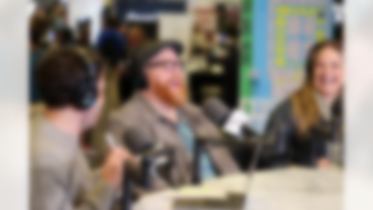 International broadcaster Will Gavin on the NFL Daily set at Radio Row ahead of the Super Bowl 60 football game on Wednesday, February 4, 2026 in San Francisco.