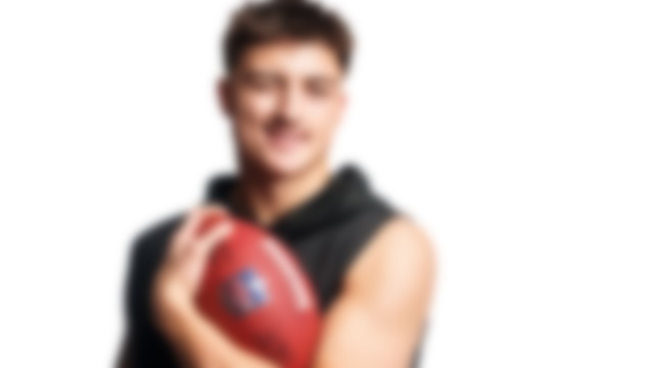 Michigan tight end Colston Loveland poses for a portrait during the 2025 NFL Scouting Combine on Saturday, March 1, 2025 in Indianapolis, Indiana.