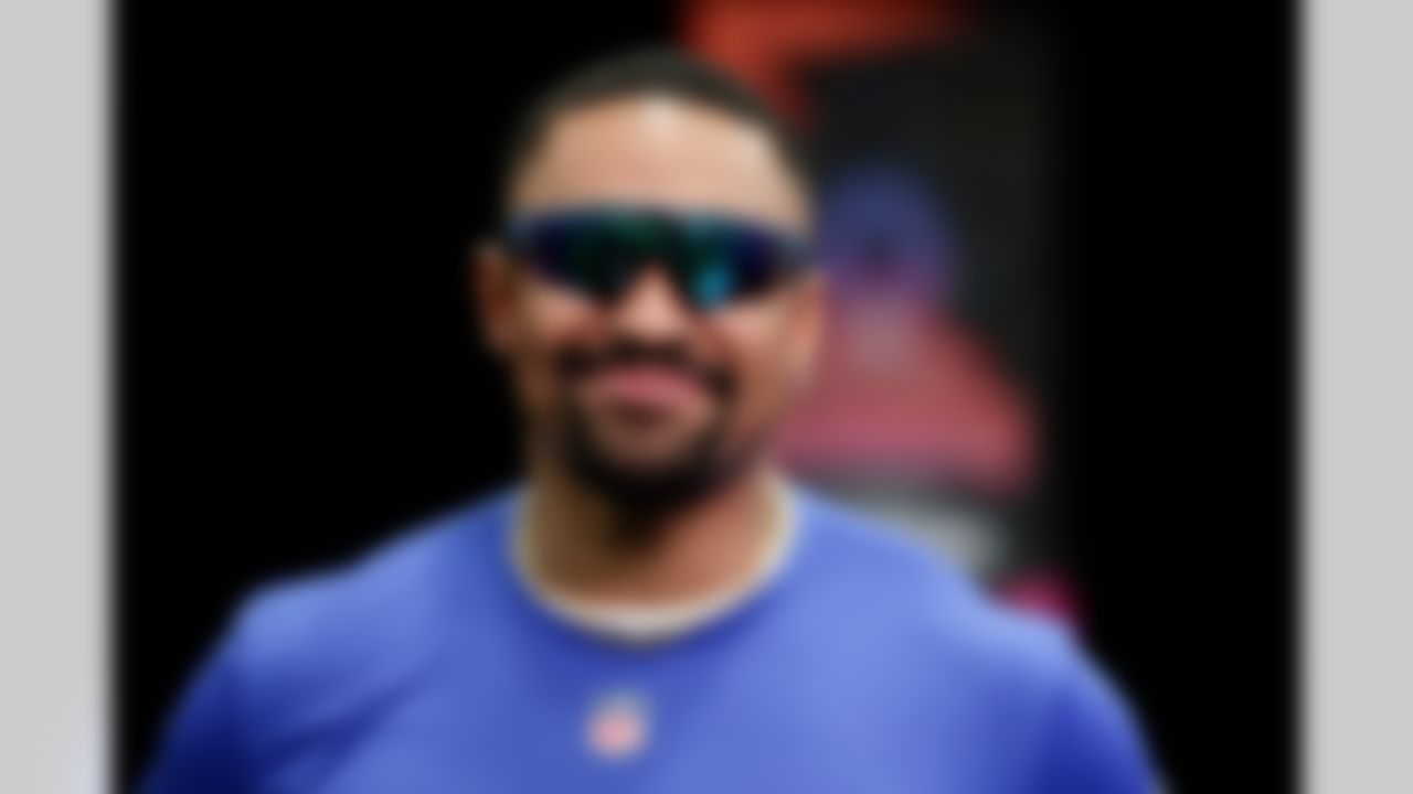 Philadelphia Eagles quarterback Jalen Hurts (1) looks on during a Pro Bowl team practice on Sunday, February 1, 2026 in San Francisco.