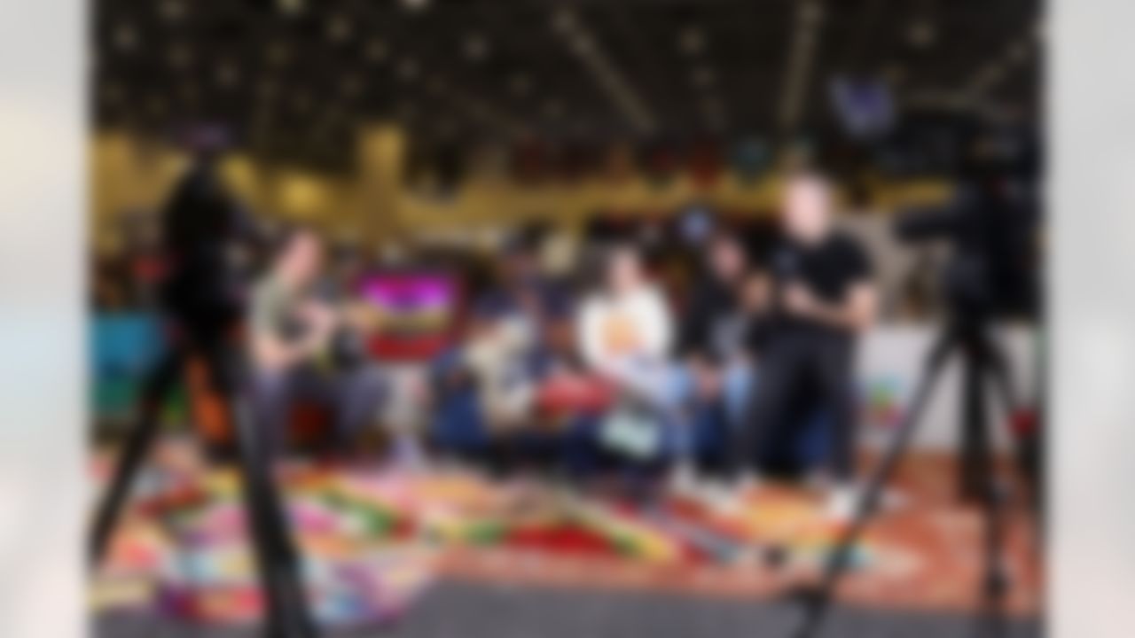 NFL International set at Radio Row ahead of the Super Bowl 60 football game on Wednesday, February 4, 2026 in San Francisco.