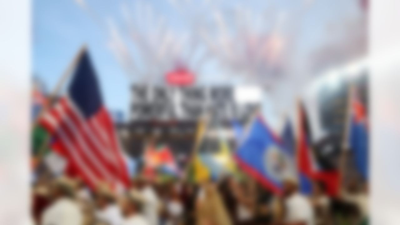 A message is seen on the scoreboard during the Apple Music Halftime show during the NFL Super Bowl LX football game between the Seattle Seahawks and the New England Patriots on Sunday, February 8, 2026 in Santa Clara, Calif.