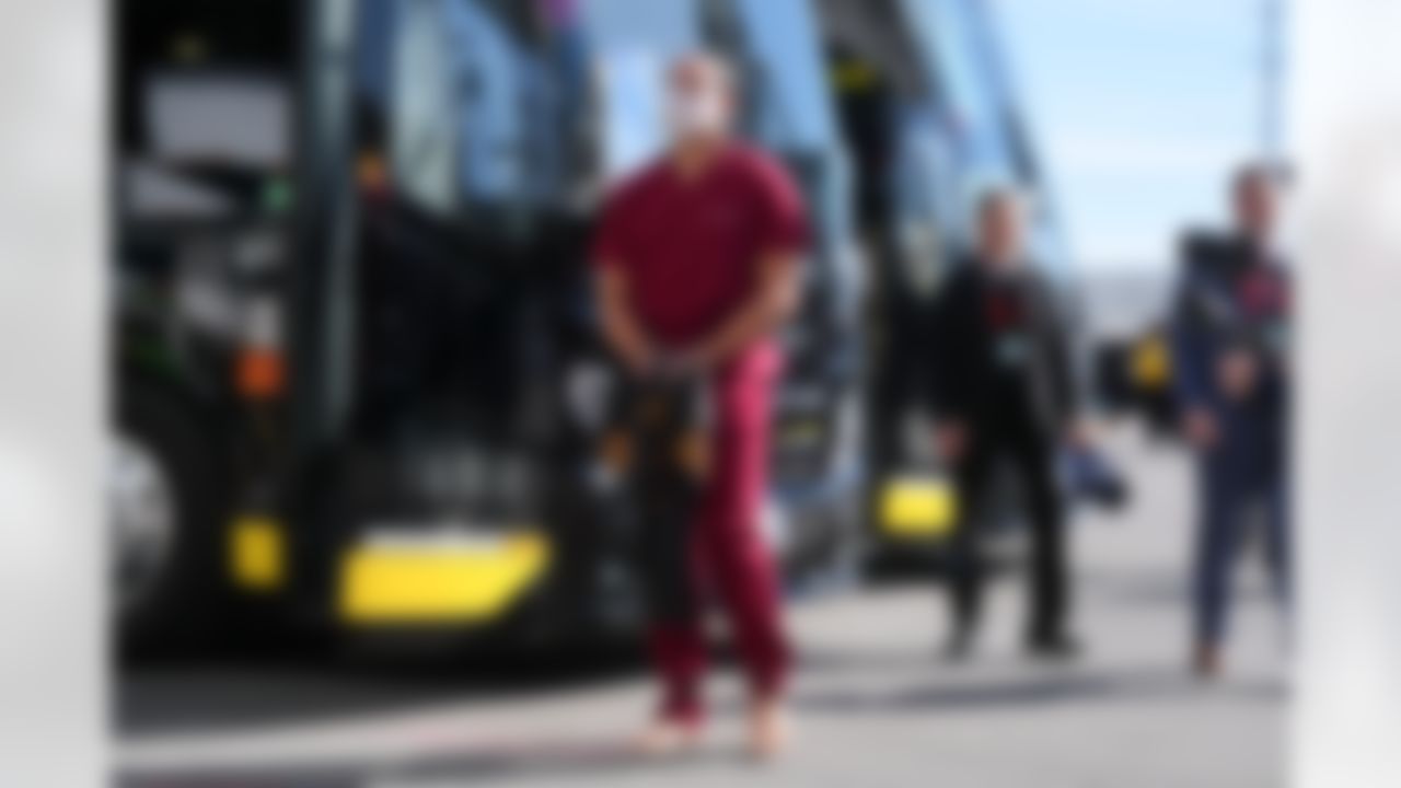 New England Patriots wide receiver Mack Hollins (13) arrives prior to the NFL Super Bowl LX football game against the Seattle Seahawks on Sunday, February 8, 2026 in Santa Clara, Calif.