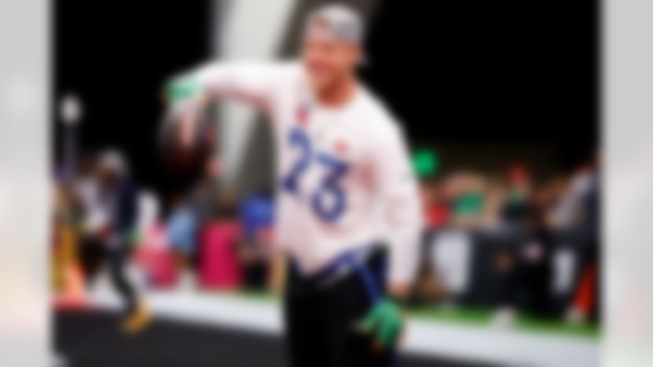 San Francisco 49ers running back Christian McCaffrey (23) celebrates after a touchdown during the 2026 Pro Bowl Game on Tuesday, February 3, 2026 in San Francisco, California.