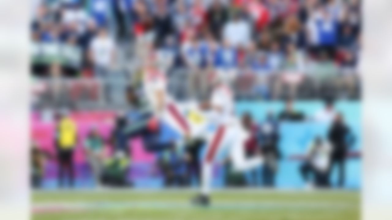 New England Patriots cornerback Christian Gonzalez (0) breaks up a pass intended for Seattle Seahawks wide receiver Rashid Shaheed (22) during the NFL Super Bowl LX football game on Sunday, February 8, 2026 in Santa Clara, Calif.