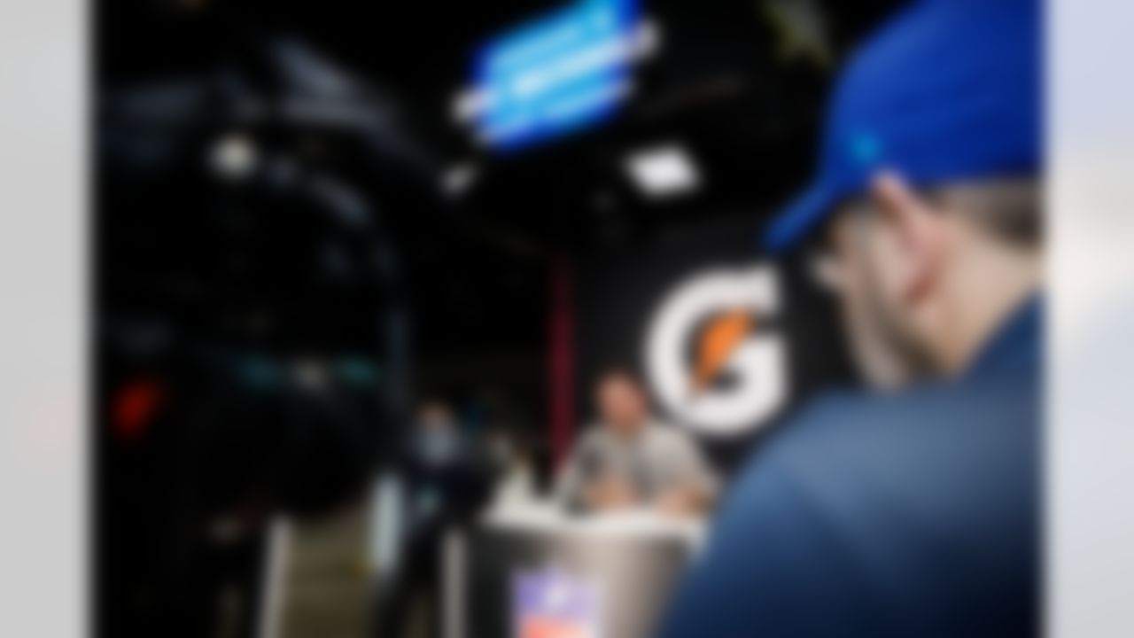 Seattle Seahawks head coach Mike Macdonald speaks to the media during Opening Night ahead of Super Bowl LX on Monday, February 2, 2026 in San Jose, California.