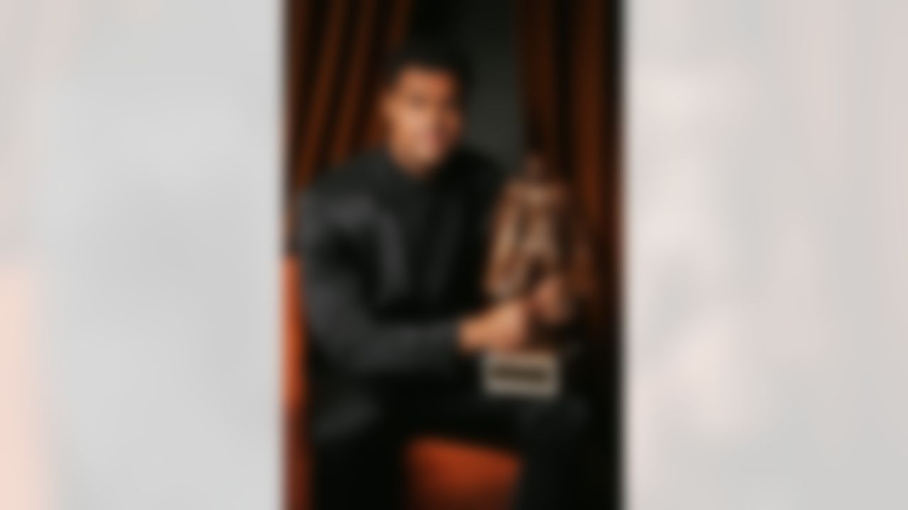 2024 Walter Payton NFL Man of the Year Jacksonville Jaguars defensive end Arik Armstead (91) poses for a portrait during the NFL Honors awards show on Thursday, February 6, 2025 in New Orleans, Louisiana.