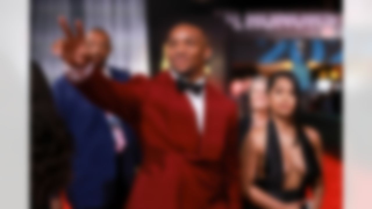 Atlanta Falcons running back Bijan Robinson (7) walks on the red carpet prior to the NFL Honors awards show on Thursday, February 5, 2026 in San Francisco, California.